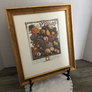 Vtg Robert Furber Twelve Months of Fruit October Framed Print